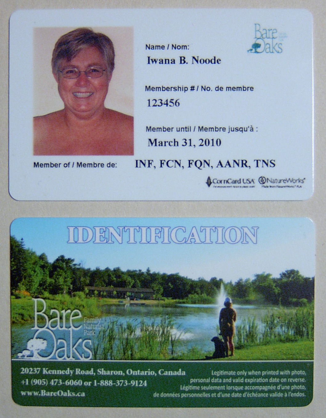 Membership ID cards