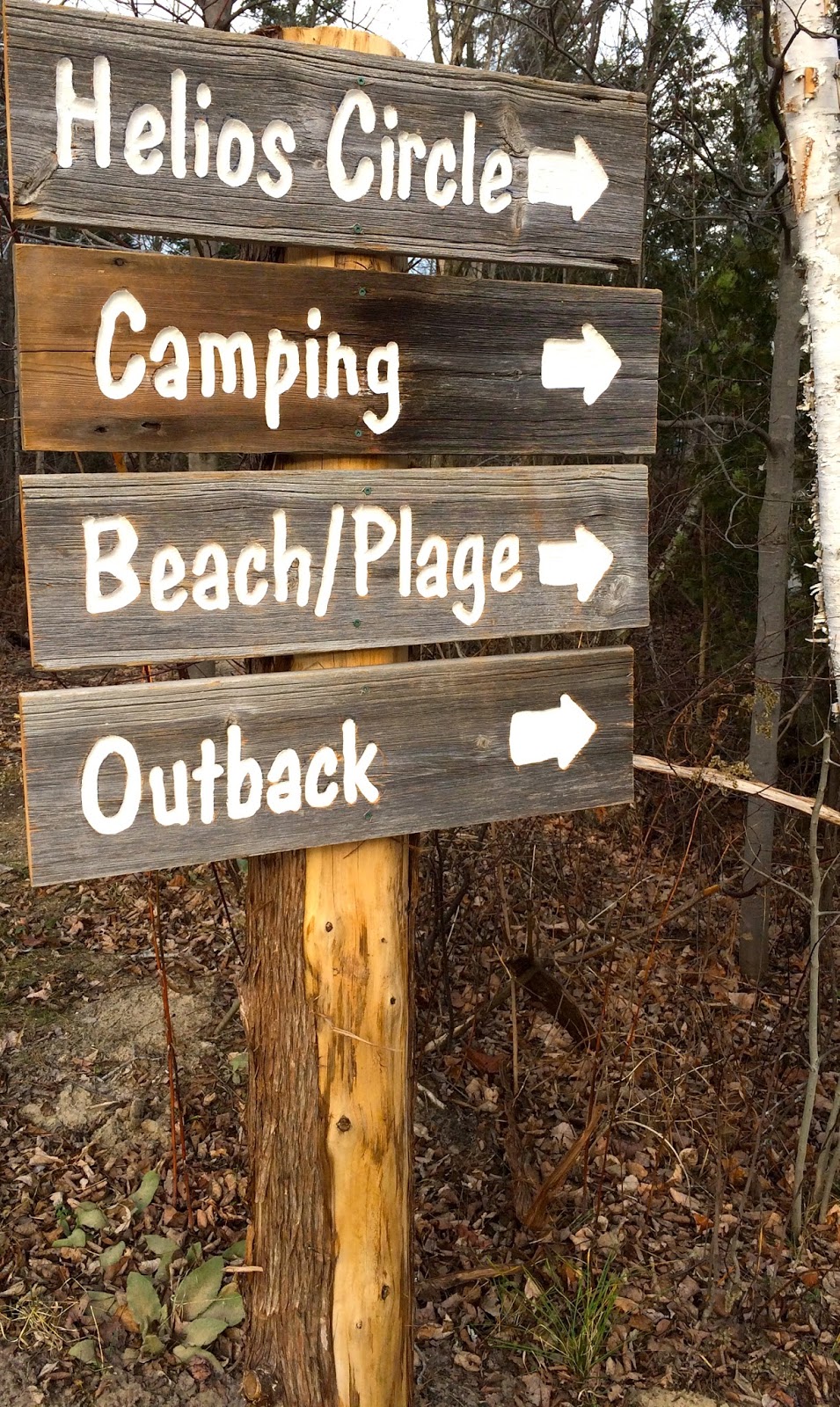 Directions to the beach, camping and other amenities