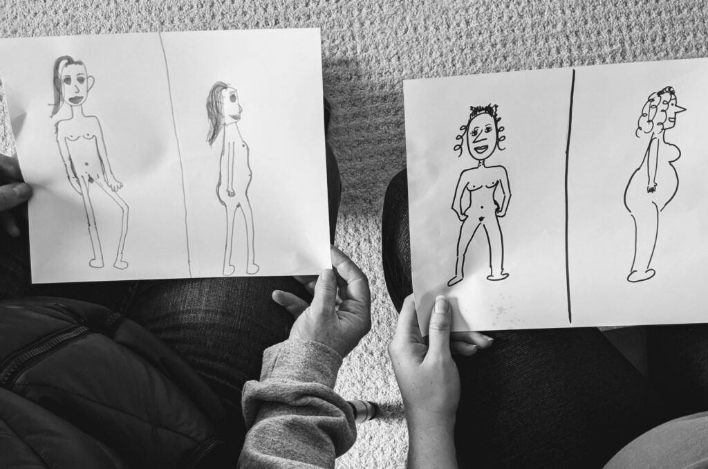 self-perception drawings