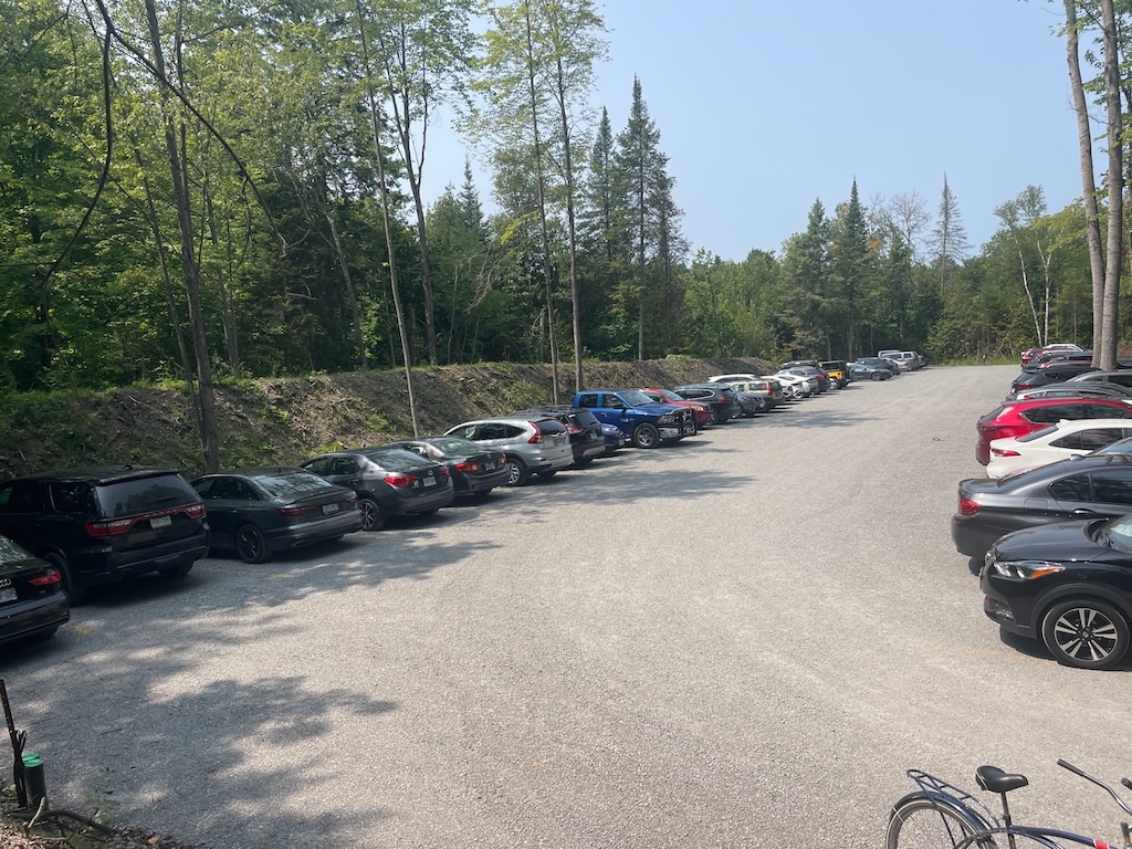 The new parking lot at Bare Oaks Family Naturist Park